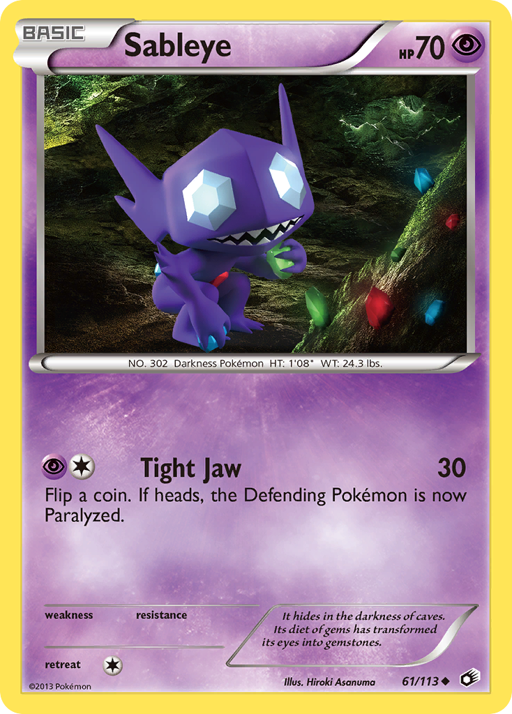 Sableye (61/113) [Black & White: Legendary Treasures] | Golgari Games