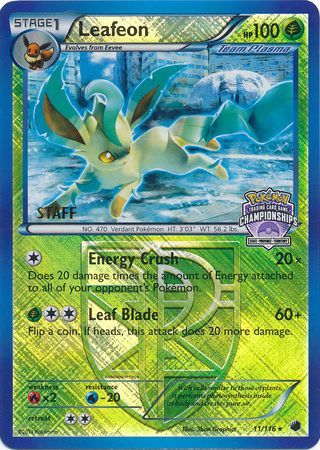 Leafeon (11/116) (States Championship Promo Staff) [Black & White: Plasma Freeze] | Golgari Games