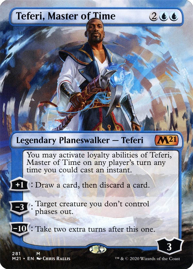 Teferi, Master of Time (Borderless) [Core Set 2021] | Golgari Games