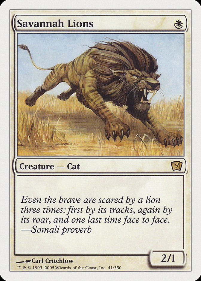 Savannah Lions [Ninth Edition] | Golgari Games