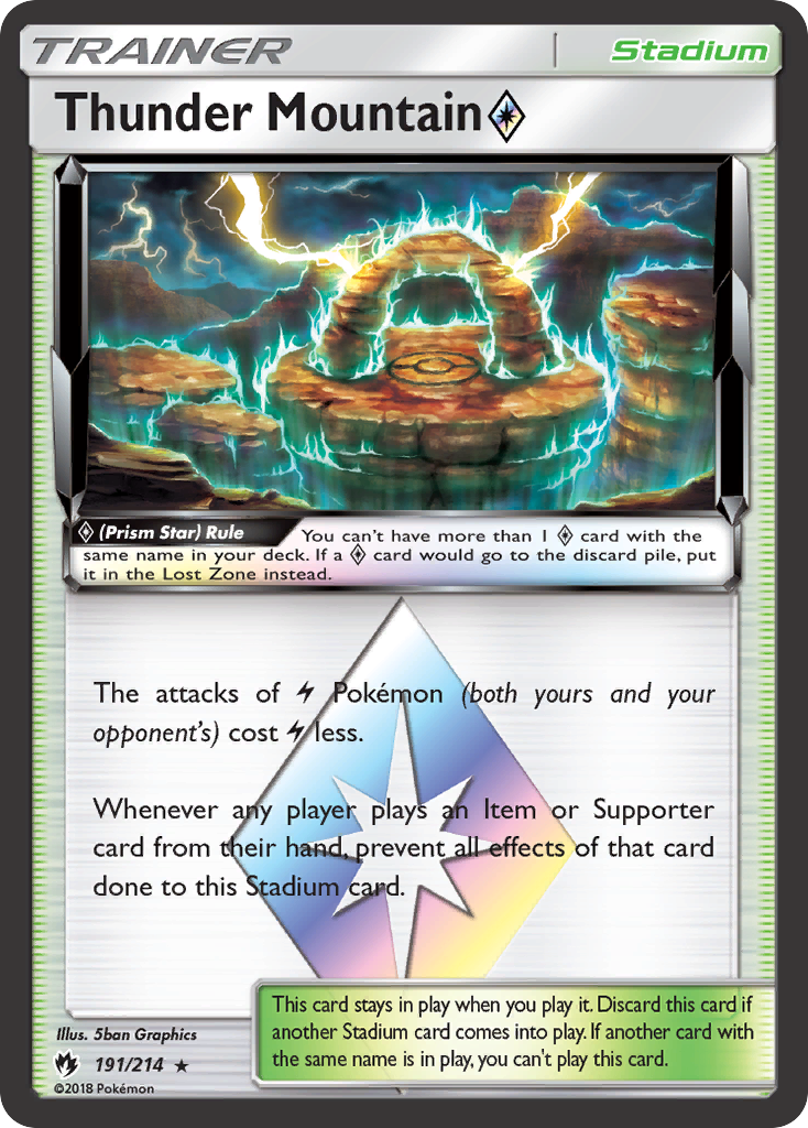 Thunder Mountain (191/214) (Prism Star) [Sun & Moon: Lost Thunder] | Golgari Games