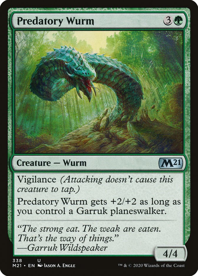 Predatory Wurm [Core Set 2021] | Golgari Games