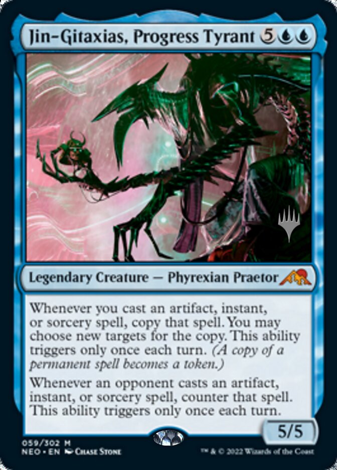 Jin-Gitaxias, Progress Tyrant (Promo Pack) [Kamigawa: Neon Dynasty Promos] | Golgari Games