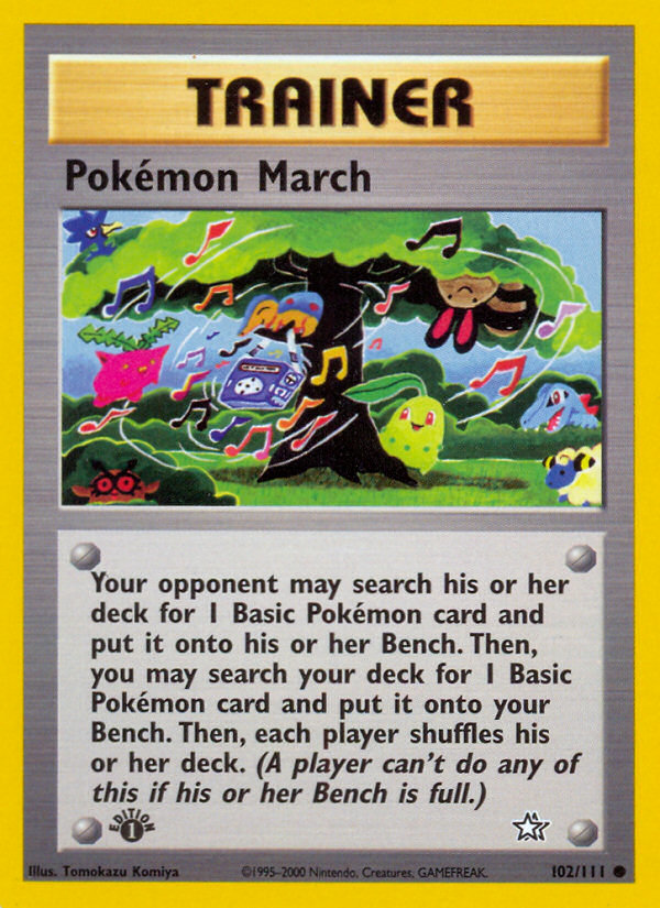 Pokemon March (102/111) [Neo Genesis 1st Edition] | Golgari Games