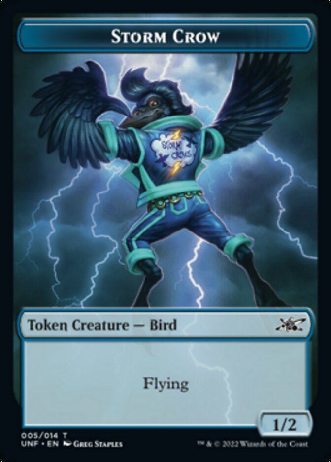 Storm Crow Token [Unfinity Tokens] | Golgari Games