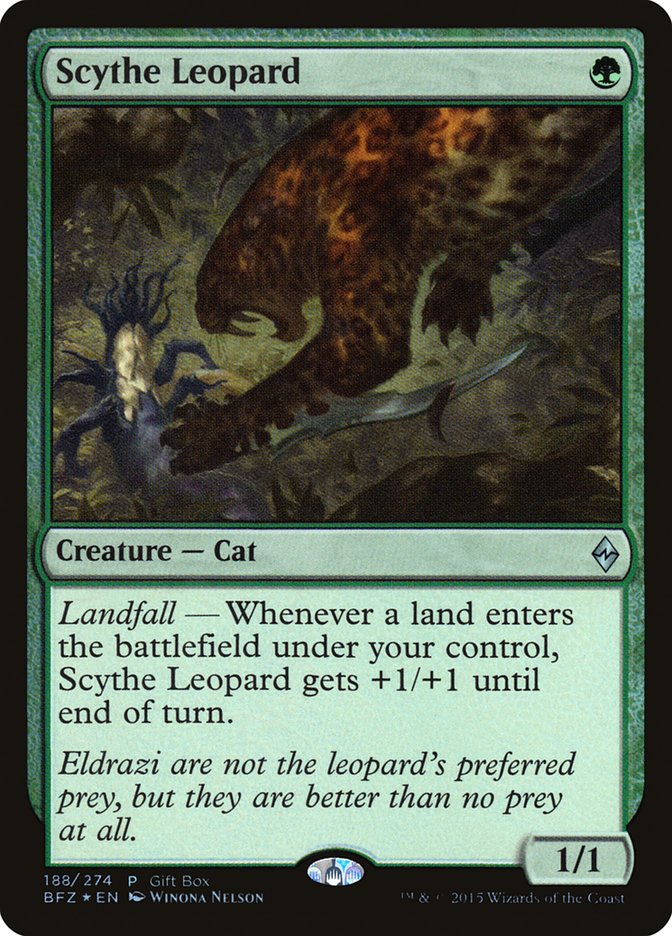 Scythe Leopard (Gift Box) [Battle for Zendikar Promos] | Golgari Games