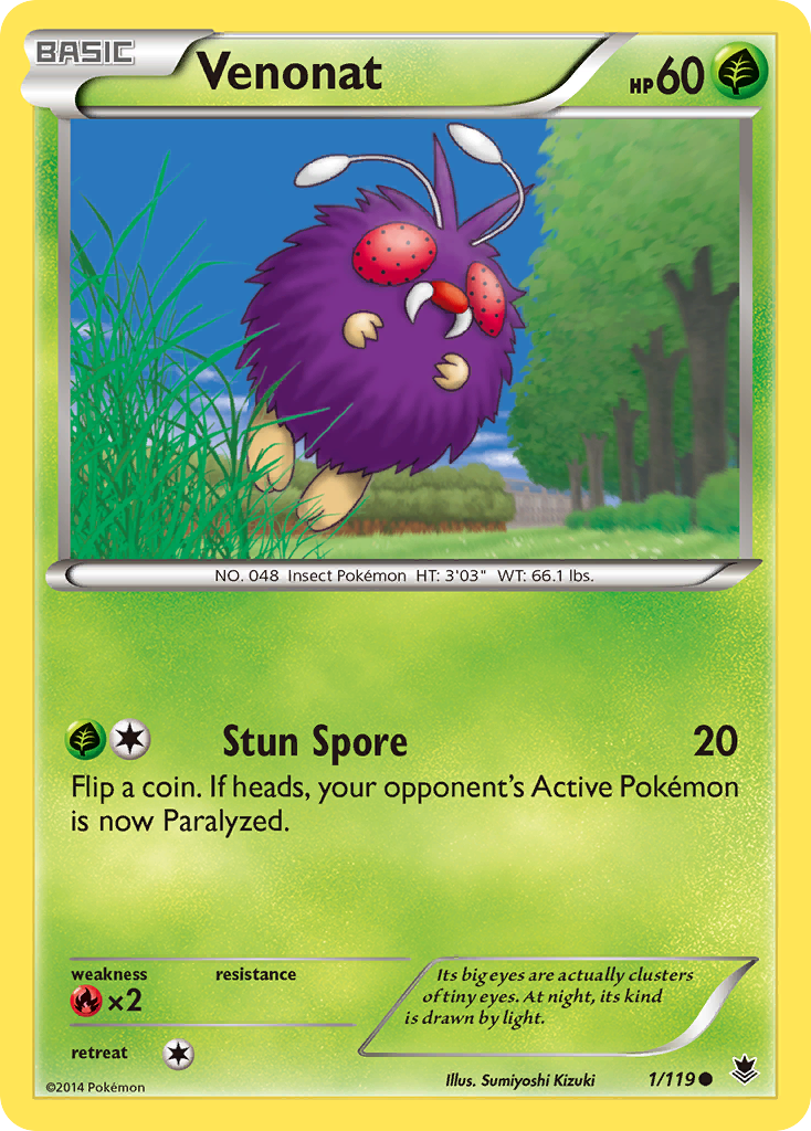 Venonat (1/119) [XY: Phantom Forces] | Golgari Games