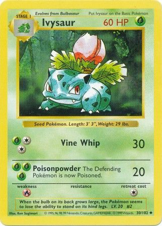 Ivysaur (30/102) [Base Set Shadowless Unlimited] | Golgari Games