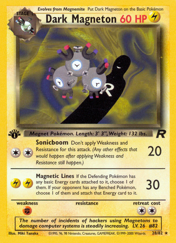 Dark Magneton (28/82) [Team Rocket 1st Edition] | Golgari Games