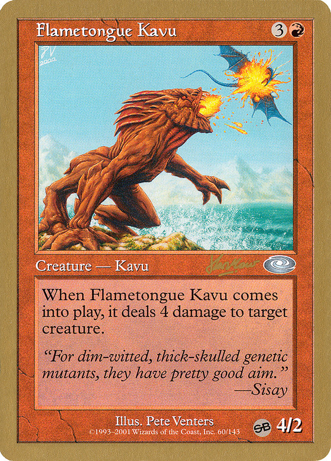 Flametongue Kavu (Sim Han How) (SB) [World Championship Decks 2002] | Golgari Games