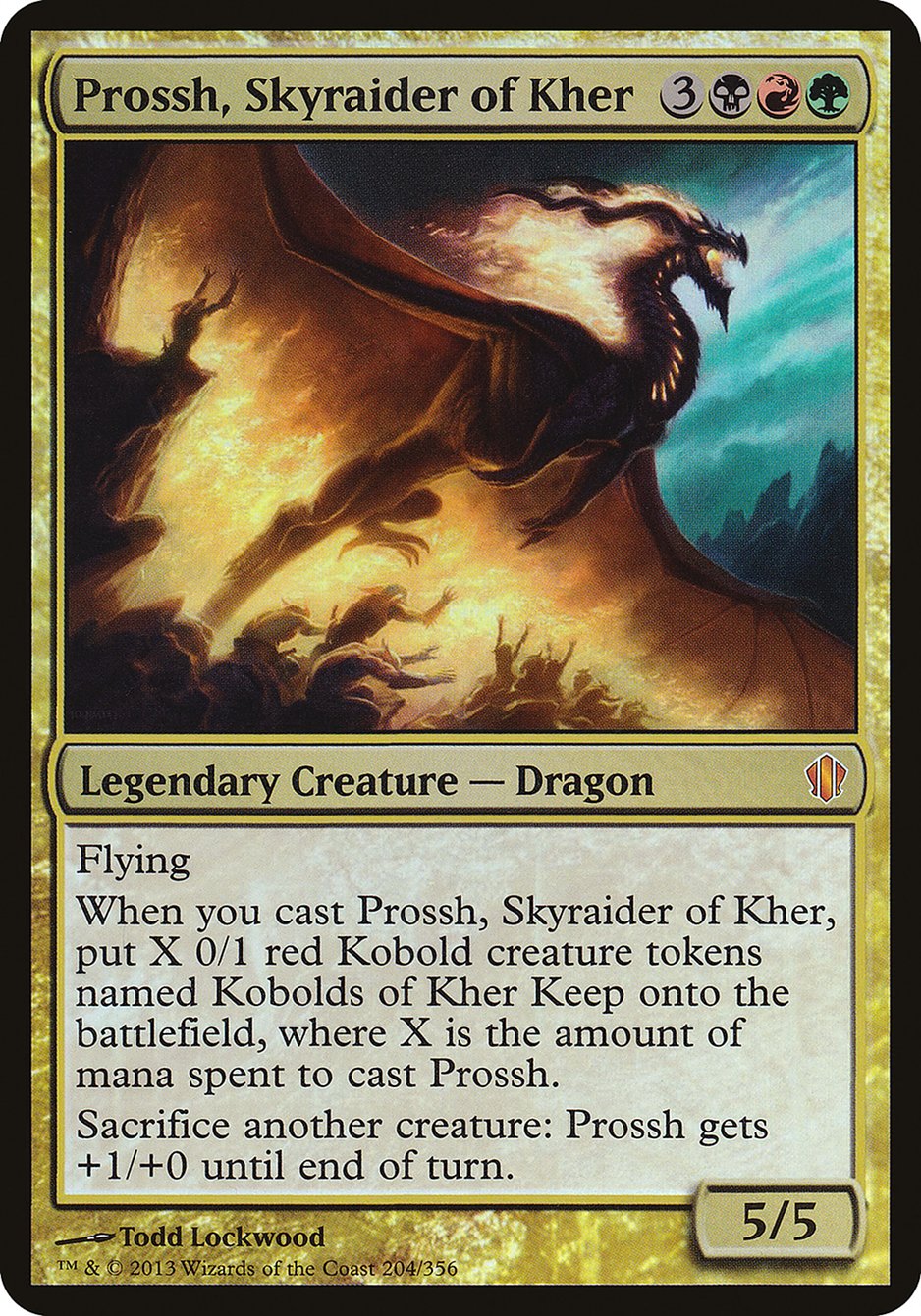 Prossh, Skyraider of Kher (Oversized) [Commander 2013 Oversized] | Golgari Games