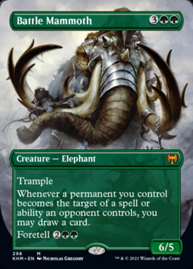 Battle Mammoth (Borderless Alternate Art) [Kaldheim] | Golgari Games