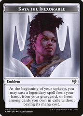 Treasure // Kaya, the Inexorable Emblem Double-sided Token [Kaldheim Tokens] | Local Legends