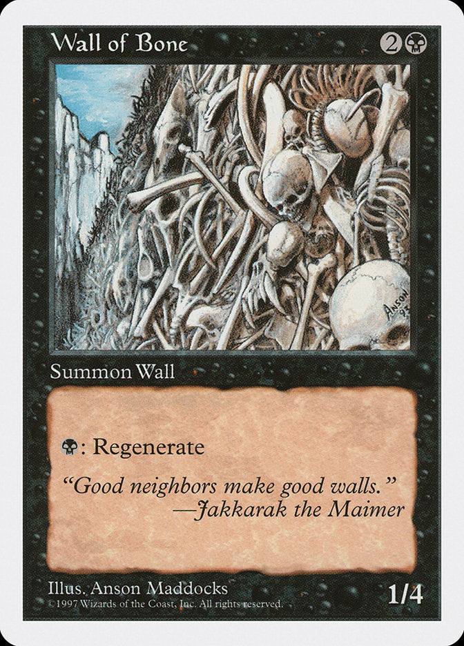 Wall of Bone [Fifth Edition] | Golgari Games