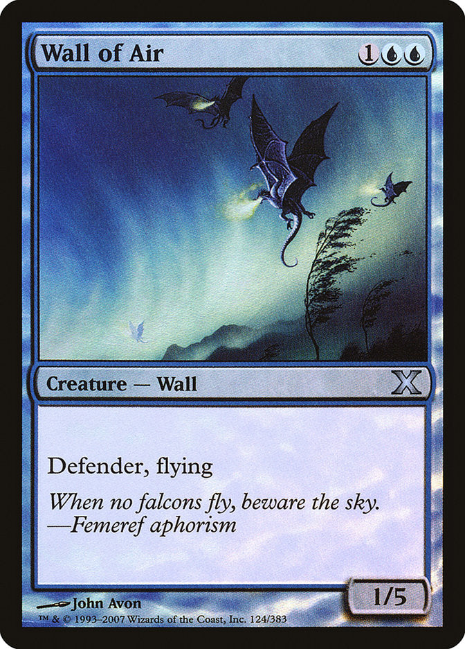 Wall of Air (Premium Foil) [Tenth Edition] | Local Legends