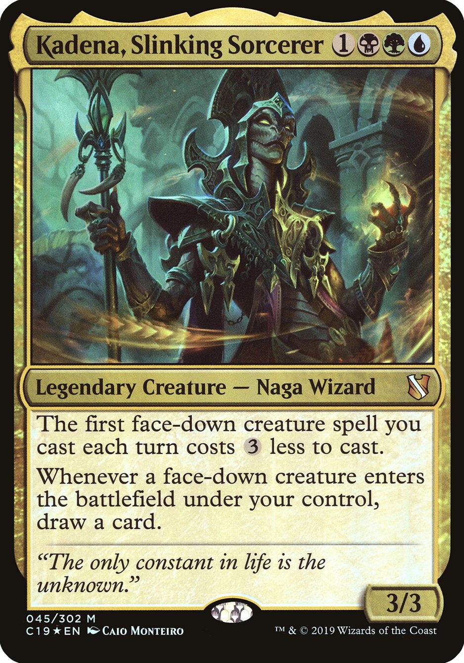 Kadena, Slinking Sorcerer (Oversized) [Commander 2019 Oversized] | Golgari Games