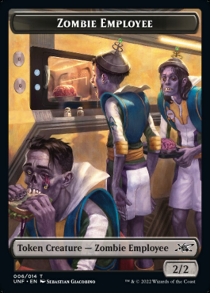 Zombie Employee Token [Unfinity Tokens] | Golgari Games