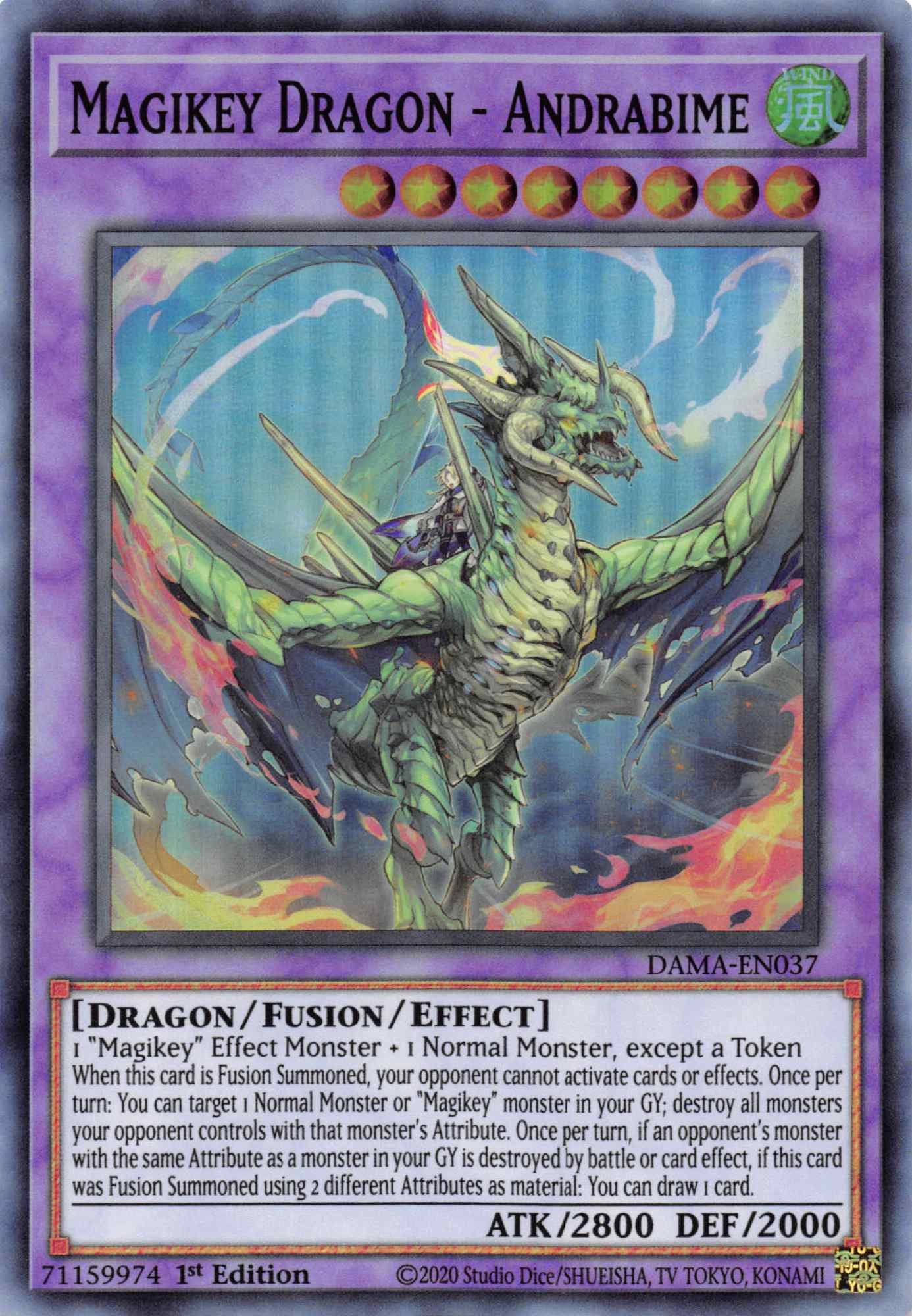 Magikey Dragon - Andrabime [DAMA-EN037] Super Rare | Golgari Games