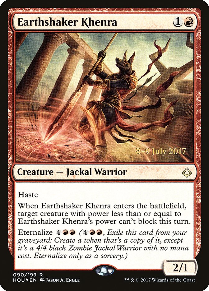 Earthshaker Khenra [Hour of Devastation Prerelease Promos] | Golgari Games