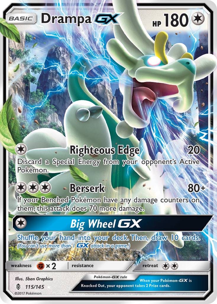 Drampa GX (115/145) [Sun & Moon: Guardians Rising] | Golgari Games