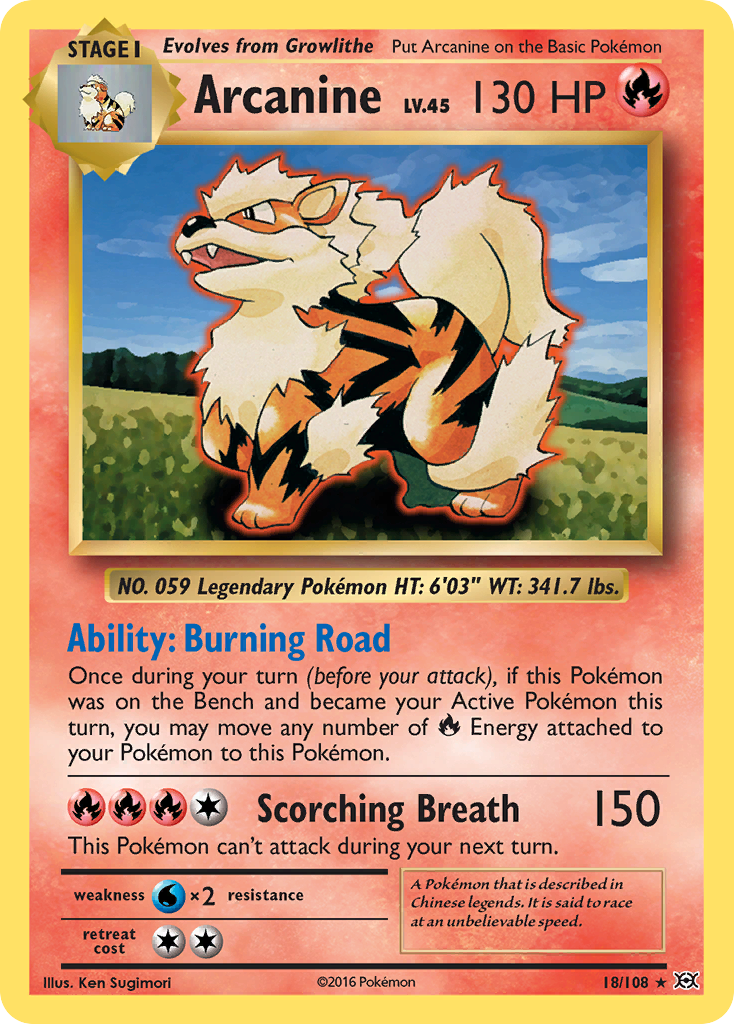 Arcanine (18/108) [XY: Evolutions] | Golgari Games