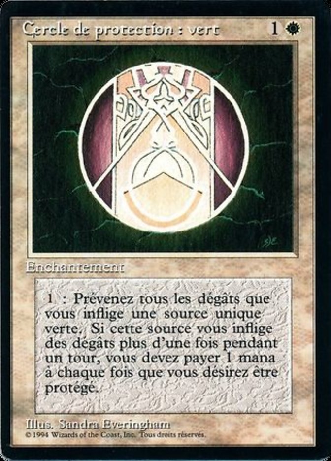 Circle of Protection: Green [Foreign Black Border] | Golgari Games