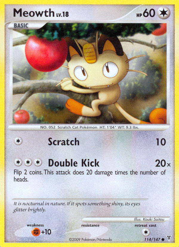 Meowth (114/147) [Platinum: Supreme Victors] | Golgari Games