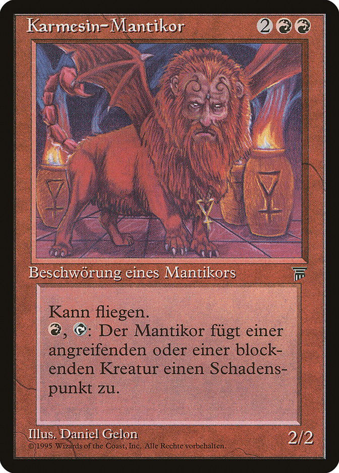 Crimson Manticore (German) - "Karmesin-Mantikor" [Renaissance] | Golgari Games