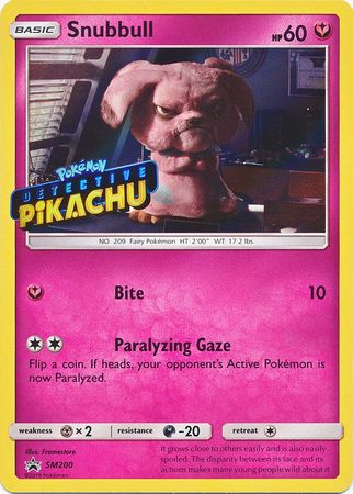 Snubbull Detective (SM200) (Pikachu Stamped) [Sun & Moon: Black Star Promos] | Golgari Games