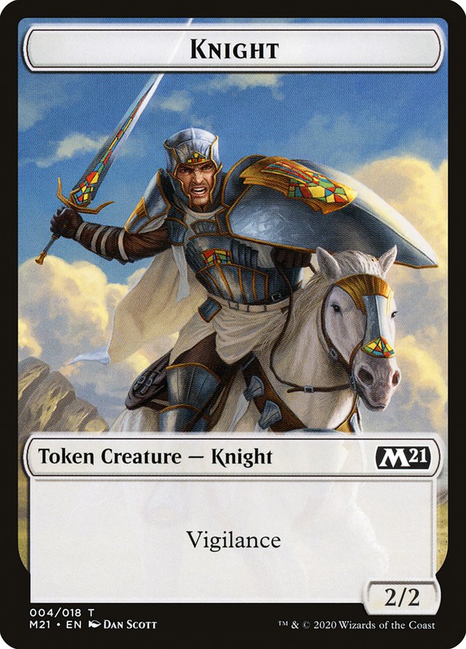 Knight Token [Core Set 2021 Tokens] | Golgari Games