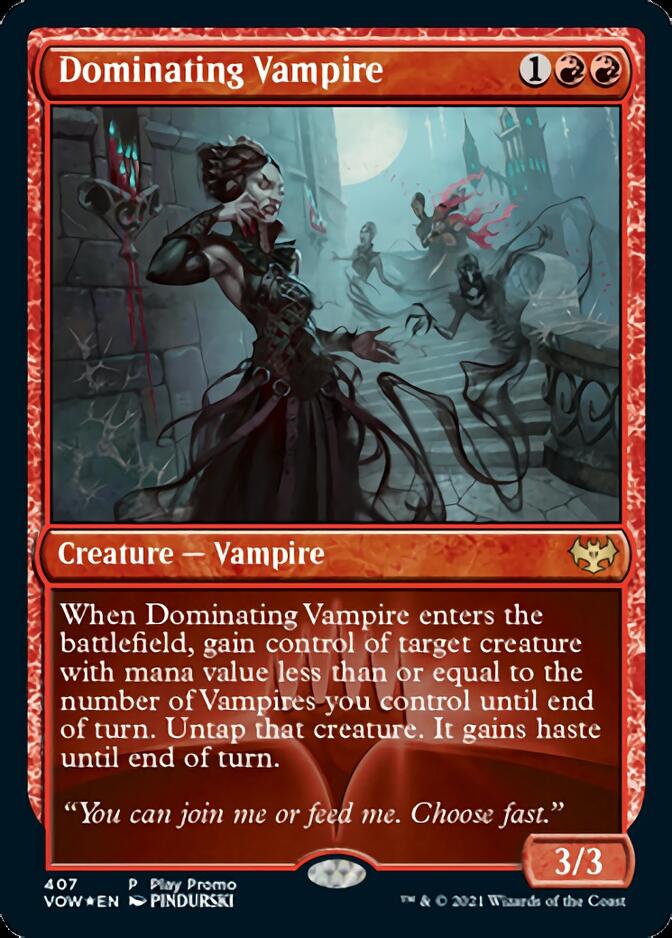 Dominating Vampire (Play Promo) [Innistrad: Crimson Vow Promos] | Golgari Games