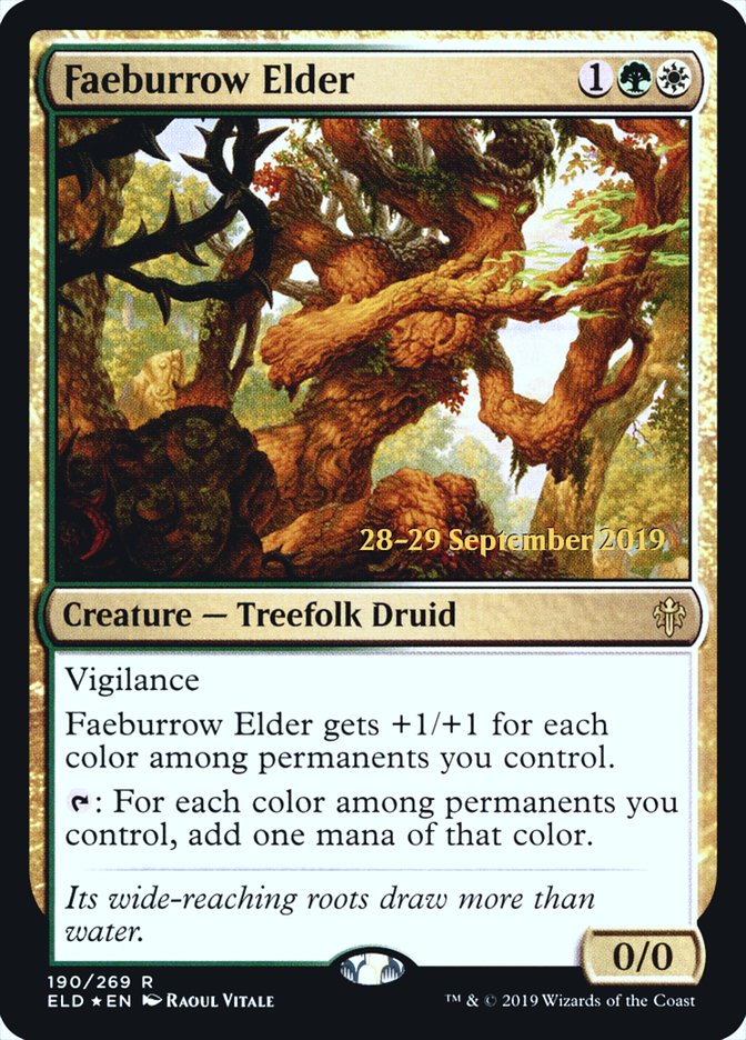 Faeburrow Elder [Throne of Eldraine Prerelease Promos] | Golgari Games