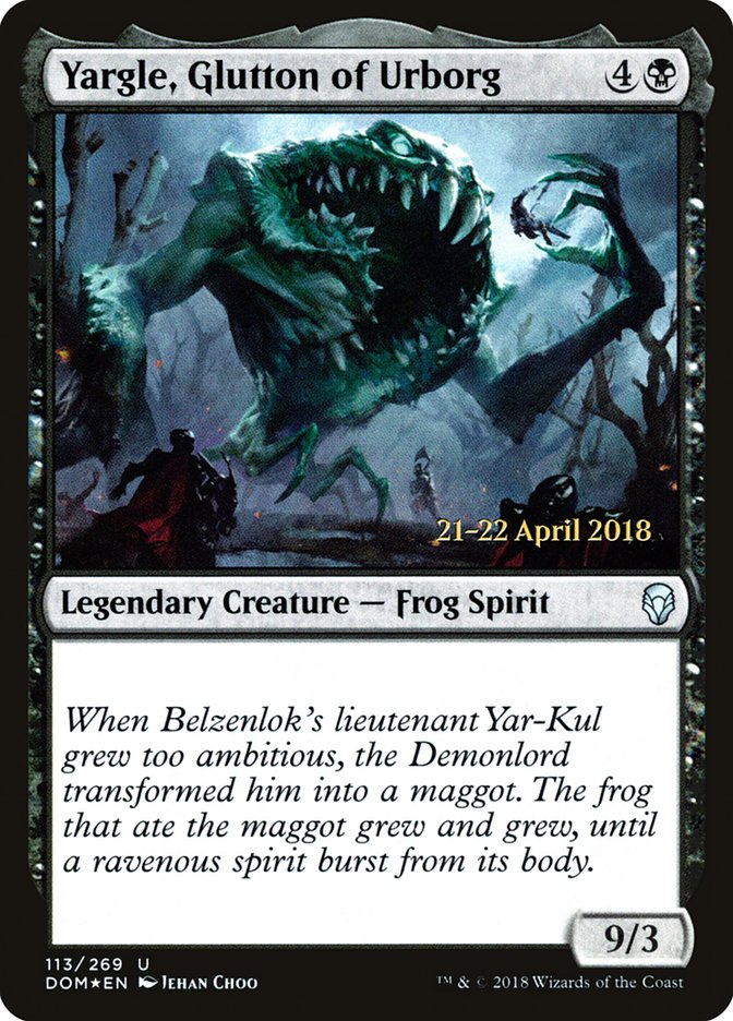 Yargle, Glutton of Urborg [Dominaria Prerelease Promos] | Golgari Games