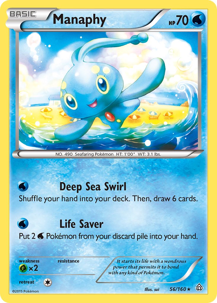 Manaphy (56/160) (Battle Arena Deck Exclusive) (Theme Deck Exclusive) [XY: Primal Clash] | Golgari Games