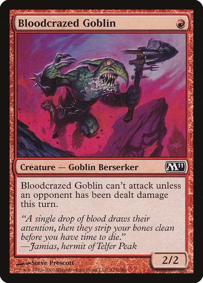 Bloodcrazed Goblin [Magic 2011] | Golgari Games