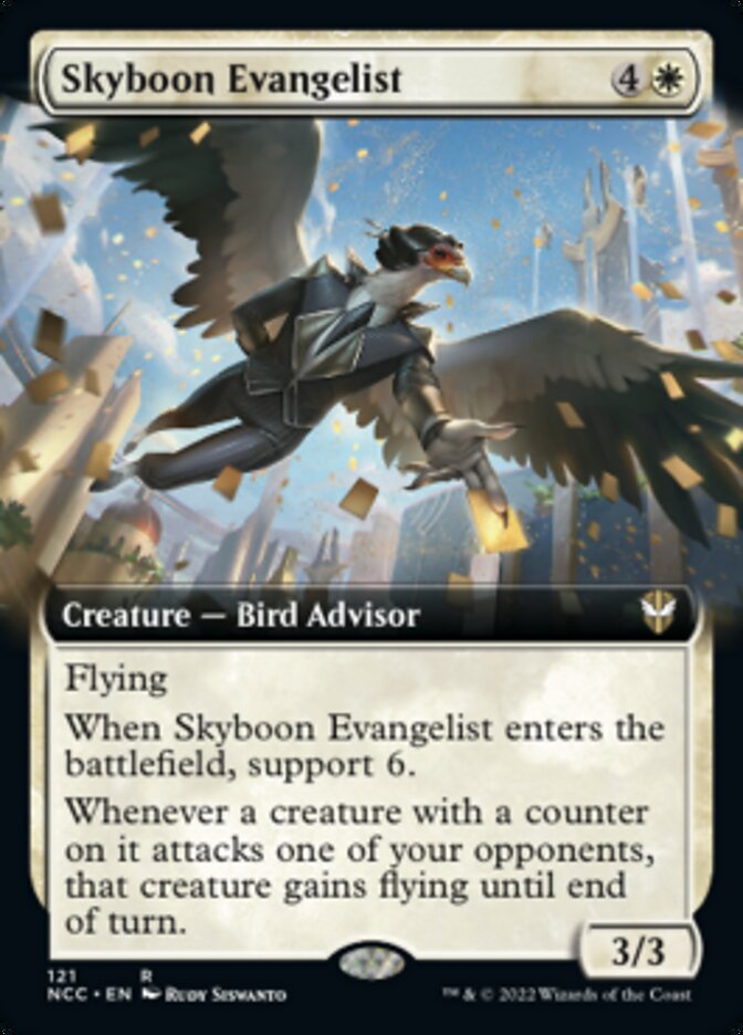 Skyboon Evangelist (Extended Art) [Streets of New Capenna Commander] | Golgari Games