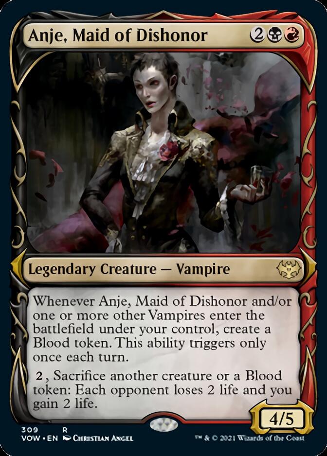 Anje, Maid of Dishonor (Showcase Fang Frame) [Innistrad: Crimson Vow] | Golgari Games