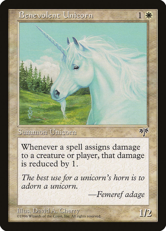 Benevolent Unicorn [Mirage] | Golgari Games