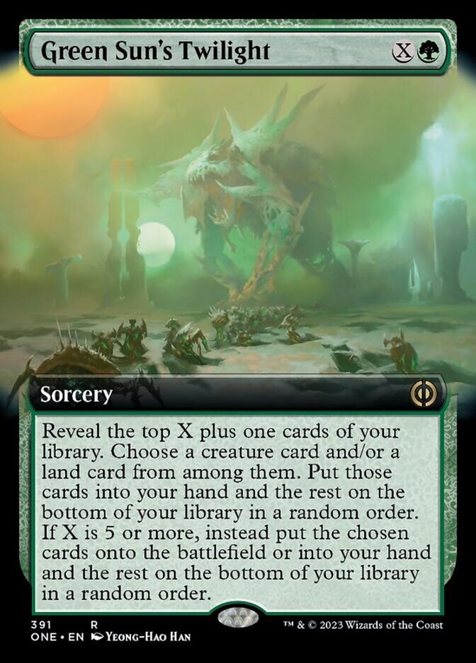 Green Sun's Twilight (Extended Art) [Phyrexia: All Will Be One] | Local Legends