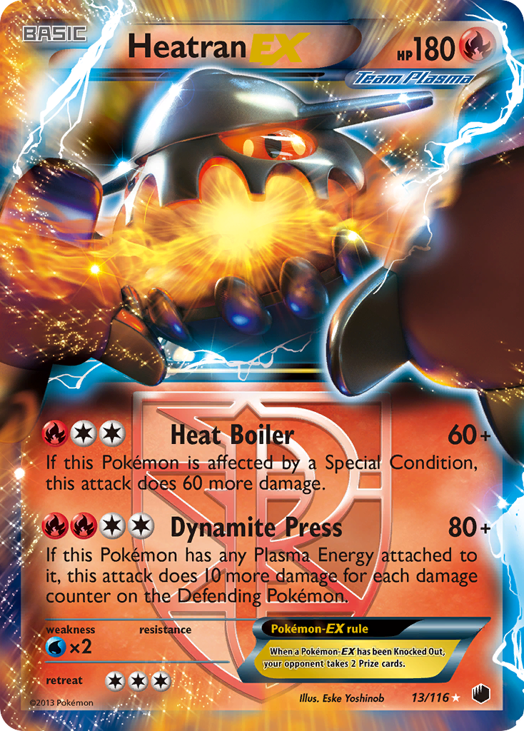 Heatran EX (13/116) [Black & White: Plasma Freeze] | Golgari Games