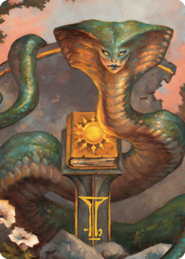 Guardian Naga Art Card (Gold-Stamped Signature) [Commander Legends: Battle for Baldur's Gate Art Series] | Local Legends
