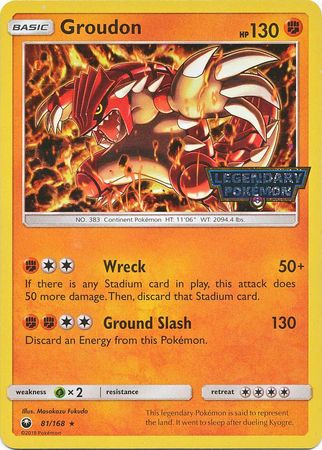 Groudon (81/168) (Cosmos Holo Gamestop Promo) [Sun & Moon: Celestial Storm] | Golgari Games