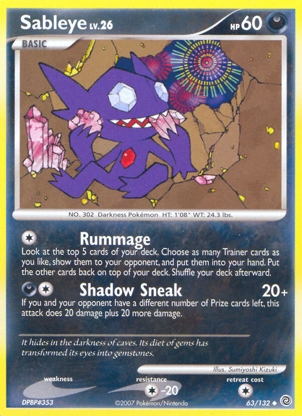 Sableye (63/132) [Diamond & Pearl: Secret Wonders] | Golgari Games