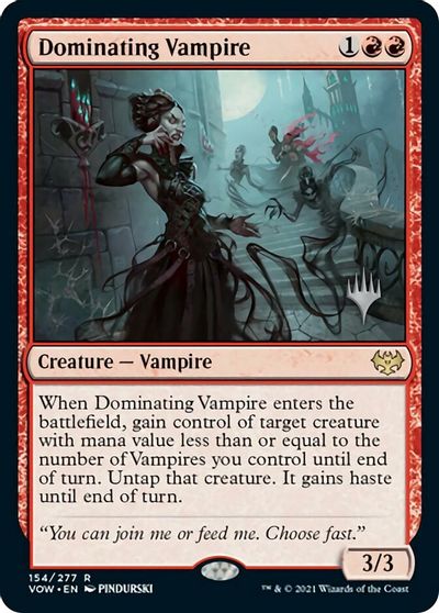 Dominating Vampire (Promo Pack) [Innistrad: Crimson Vow Promos] | Golgari Games