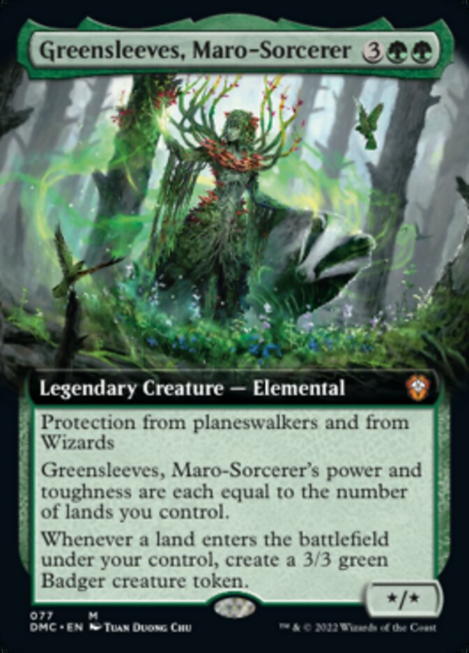 Greensleeves, Maro-Sorcerer (Extended Art) [Dominaria United Commander] | Golgari Games