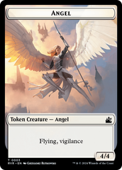 Spirit (0018) // Angel (0003) Double-Sided Token [Ravnica Remastered Tokens] | Golgari Games