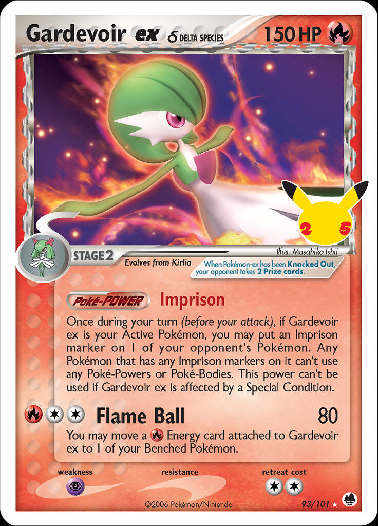 Gardevoir ex (93/101) (Delta Species) [Celebrations: 25th Anniversary - Classic Collection] | Golgari Games