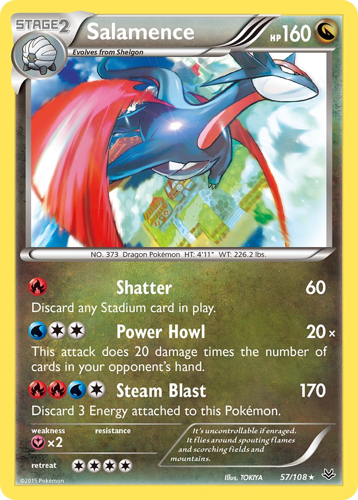 Salamence (57/108) (Theme Deck Exclusive) [XY: Roaring Skies] | Golgari Games