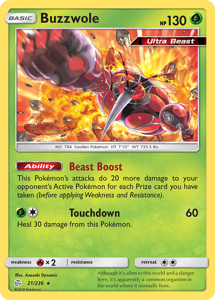 Buzzwole (21/236) [Sun & Moon: Cosmic Eclipse] | Golgari Games