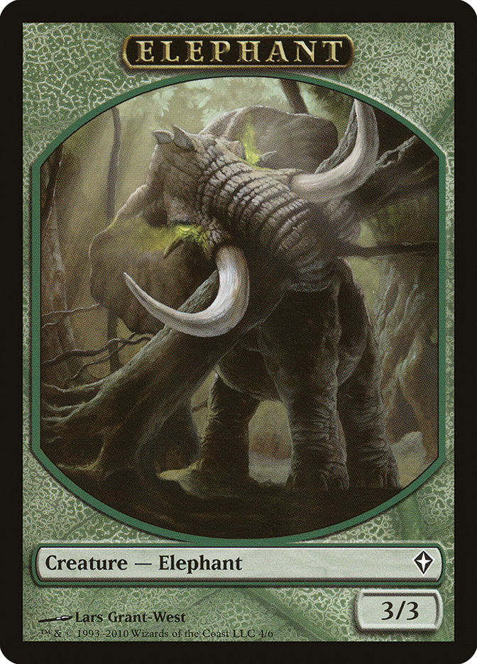 Elephant Token [Worldwake Tokens] | Golgari Games